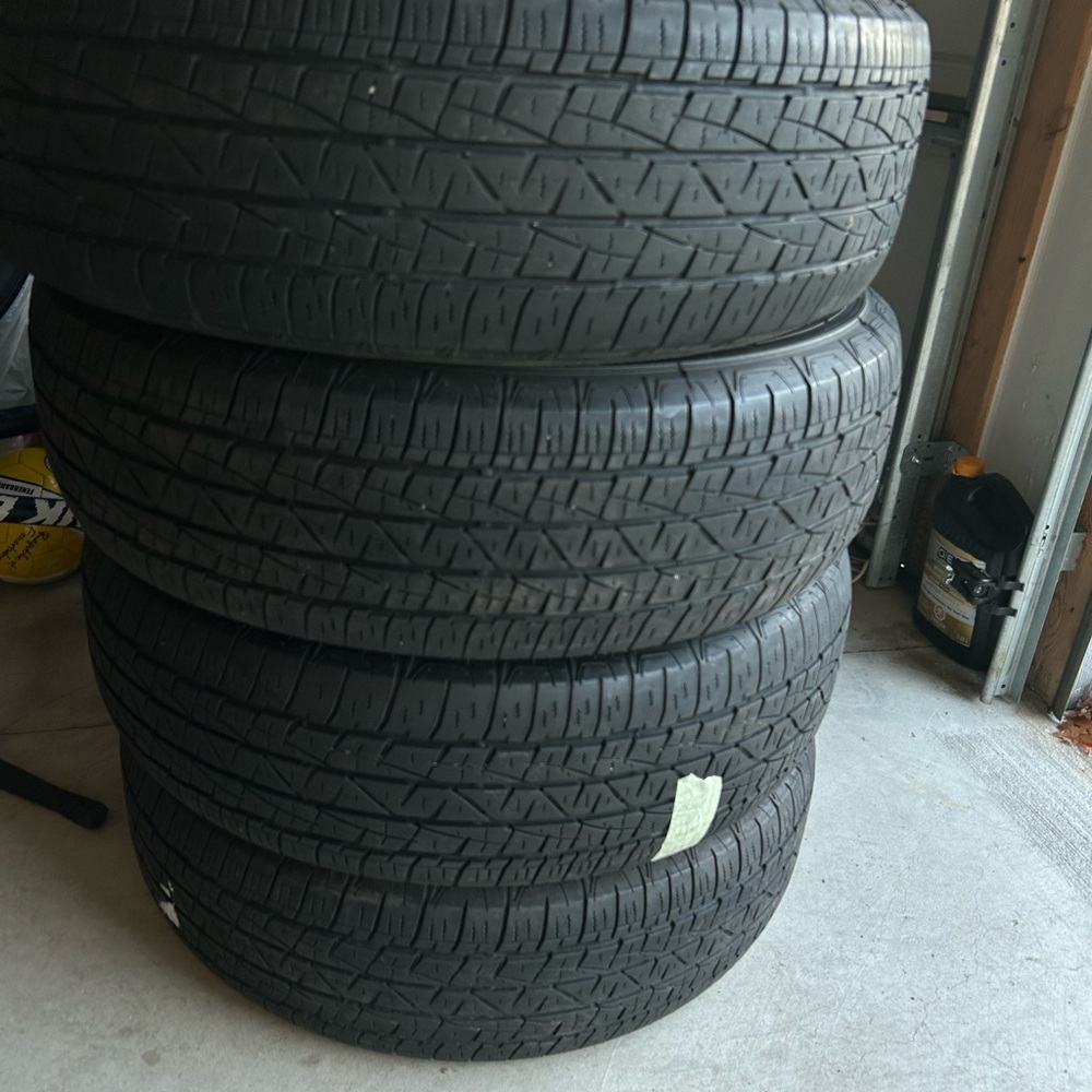 Set of Black Vehicle Tires